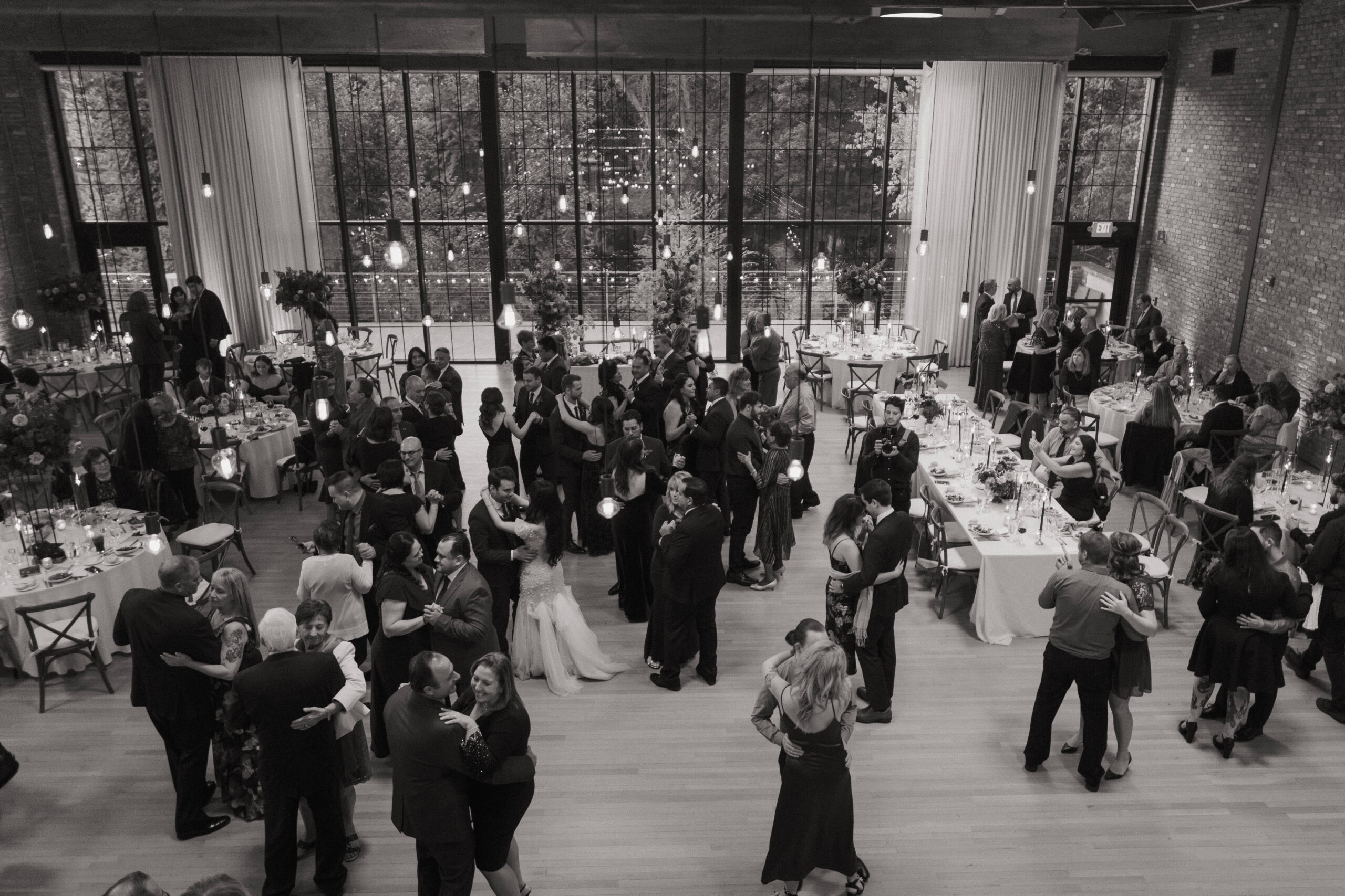 wedding reception at the roundhouse in beacon 