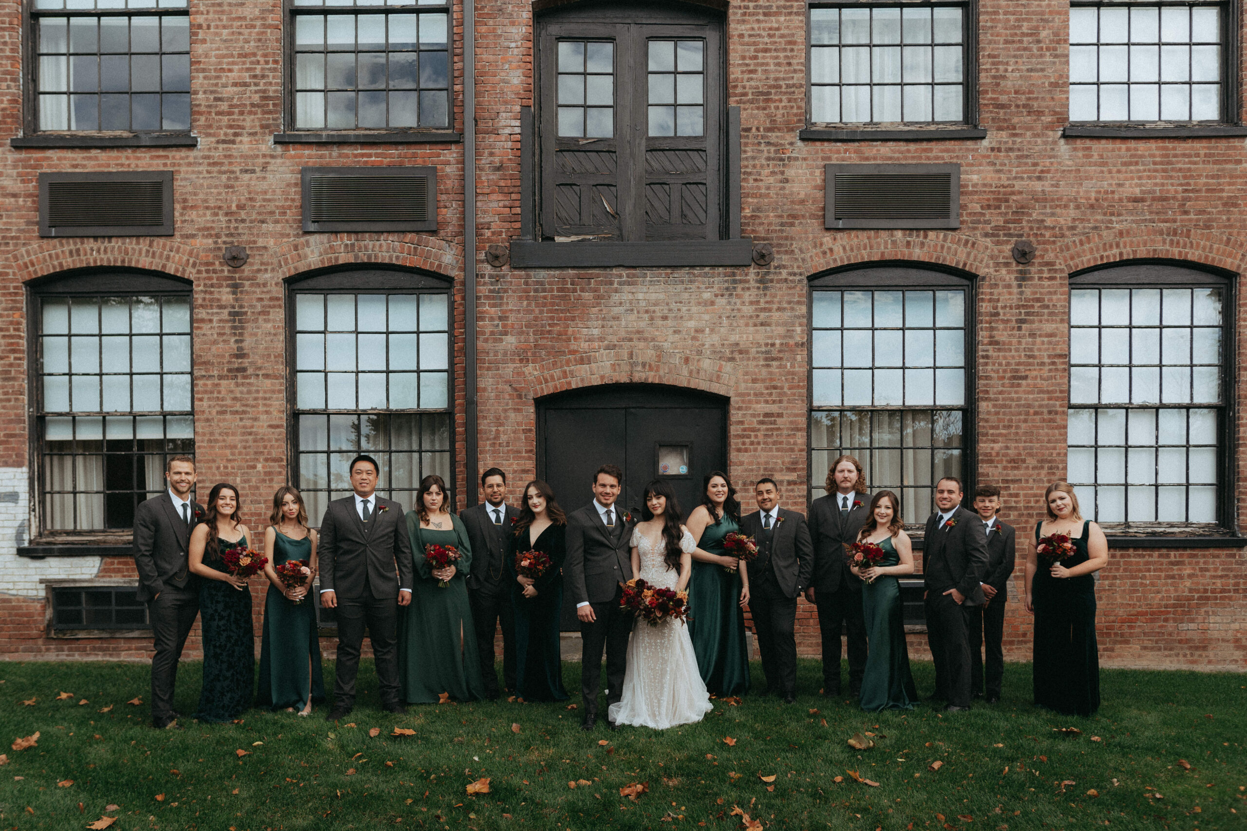 bridal party at The Roundhouse in beacon